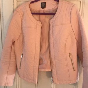 Vince Camuto faux pink jacket.